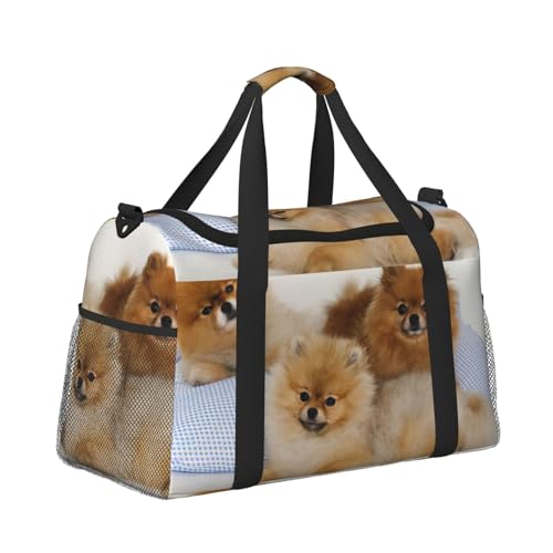Sac de week-end noir Poméranie avec grand compartiment pour accessoires