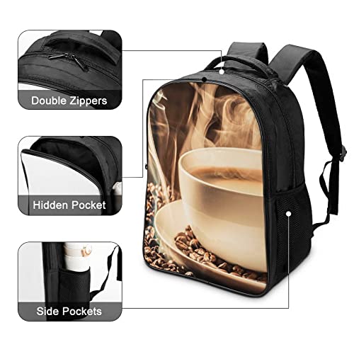 Sac à dos d'école relief 3D style classique café pour étudiants - 4