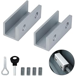 KINHARD Tope para Puertas Correderas, 2 Piezas de Cerradura Ventana Corredera con Llave, Cierre Ventana Corredera Aluminio, para el Hogar con Niños, Adecuada para Dormitorio, Cocina, Sala de Estar