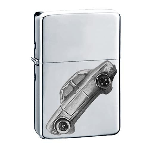 Briquet tempête essence argent gravé Escort Mk1 pour passionné d'auto