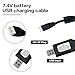 7.4V USB Charger Cable with XH-3Pin Plug - Universal Compatible RC Car, Plane, Tank, Boat and Other Remote Control Toys - 7.4V 2S Lipo Battery USB Charger with Battery Protection (2)