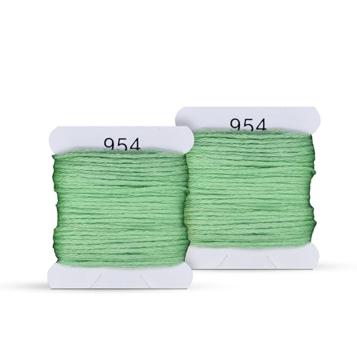 Image of Embroidery Floss Kit and Refills - Cotton Threads - DMC Color Coding for Cross Stitch, String Crafts, Friendship Bracelets