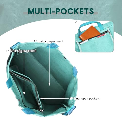 Image of Large Canvas Tote Bag for Women inside out Bag Crossbody Shoulder Bag with Adjustable Strap for Work Travel Shopping