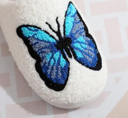 Image of LNERIP Slippers Winter Womens Mens Fluffy Plush Slippers Animals Cute Cartoon House Slippers Cuddly Warm Shoes Indoor Outdoor Girls Women