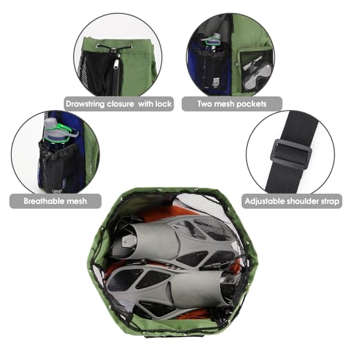 WANDF Swim Bag Mesh Drawstring Backpack with Wet Pocket for Swimming, Gym, and Workout Gear4