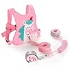 Toddler Leash-Baby Walking Safty Harness and Child Anti Lost Wrist Link for Girls/Boys Travel(Pink, Unicorn)