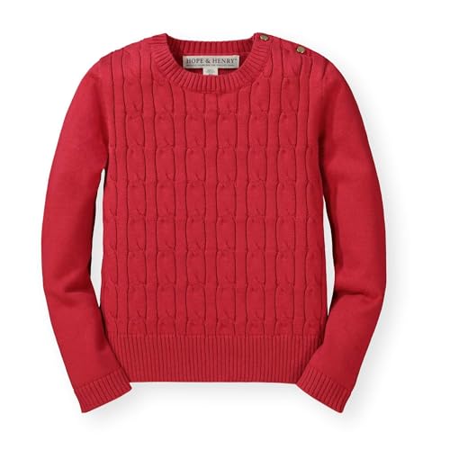 Image of Hope & Henry Girls Cable Front Pullover Sweater