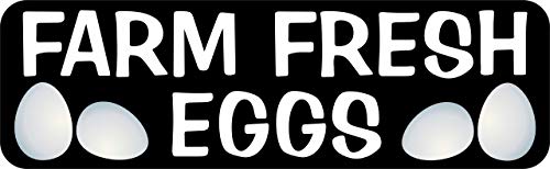 StickerTalk Farm Fresh Eggs imán 10 in x 3 in