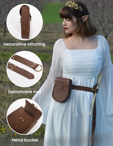 Scarlet Darkness Renaissance Belt Pouch Medieval Belts Pirate Viking Belt Renaissance Accessories3