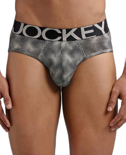 Image of Jockey IC29 Men Tactel Microfiber Elastane Stretch Printed Brief with Moisture Move Properties (Prints May Vary)