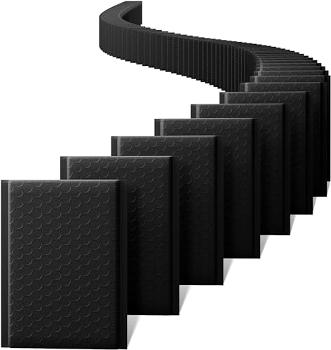 Metronic Bubble Mailer 4x8 Inch 100 Pack Usable Size 4x7" Small Bubble Mailers Black Padded Envelope Self-Seal, Cushioning Padded Mailers for Gifts, Small Items, Makeup Supplies