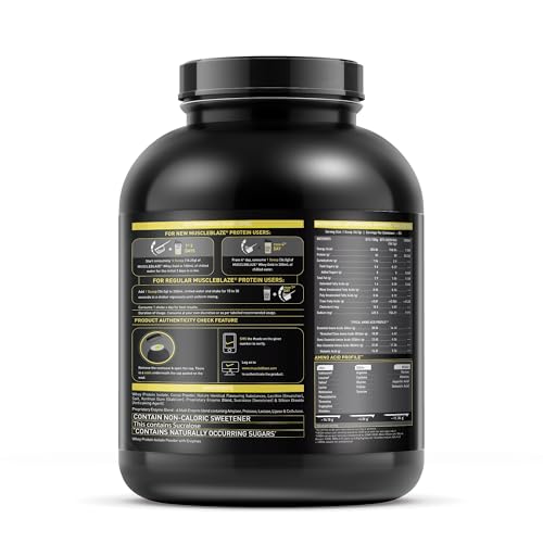 Image of MuscleBlaze Whey Gold, 100% Whey Protein Isolate, Labdoor USA Certified, 30g Whey Protein Per Scoop (Rich Milk Chocolate, 2kg / 4.4lb)
