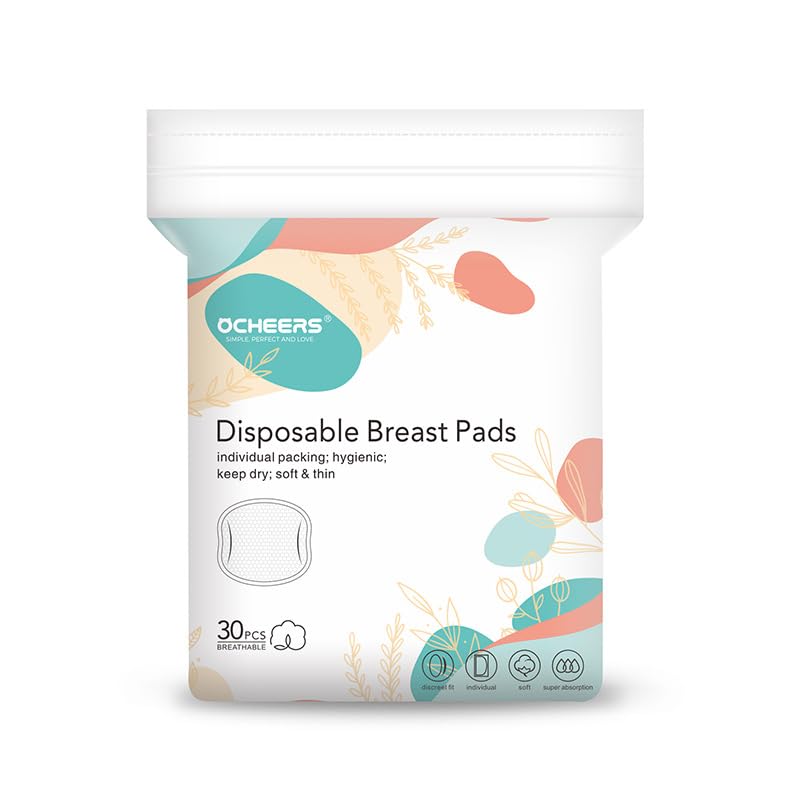 SKY-TOUCH 30 sheet Disposable Breast Pads,Soft Nursing Pads Breast Pads,Wrapped Absorbent Breast Pads for Breastfeeding, Ultra-Absorbent and Portable Breast Pads,Leak-Proof Portable Nipple Pads