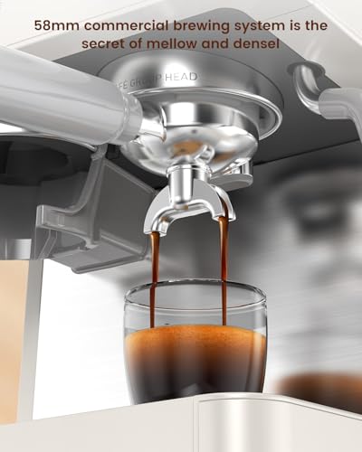 Image of Electactic 20 Bar Espresso Machine with Milk Frother-Classic Almond