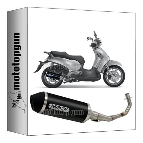 Ligne Arrow Open Urban pour Scarabeo 500 (2007-2012) en aluminium noir