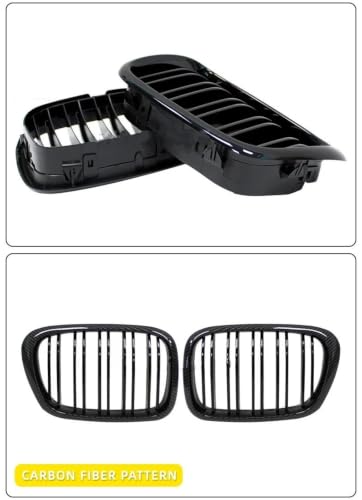 Calandre Avant BMW E39 Remplacement Double Ligne Look Carbone - 2