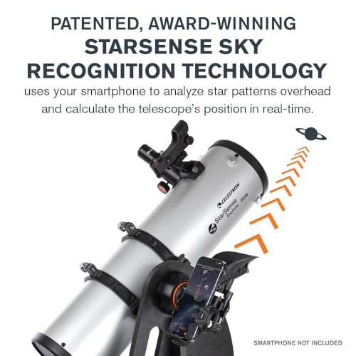 Celestron – StarSense Explorer 130mm Tabletop Dobsonian Smartphone App-Enabled Telescope – Works with StarSense App to Help You Find Nebulae, Planets & More – iPhone/Android Compatible