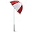 G4Free Golf Bag Umbrella for Club Protection Flex Umbrella (Red/White)