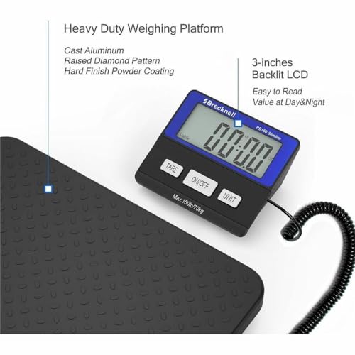 Báscula Brecknell PS Slimline 150 lb / 70 kg negra miniatura 2