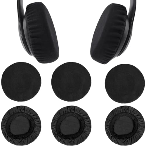 Specifiche: set da 6, ogni paraorecchie è una protezione antipolvere nera, di piccole dimensioni, con diametro da 6 a 8,5 cm, adatto a vari modelli di cuffie.
