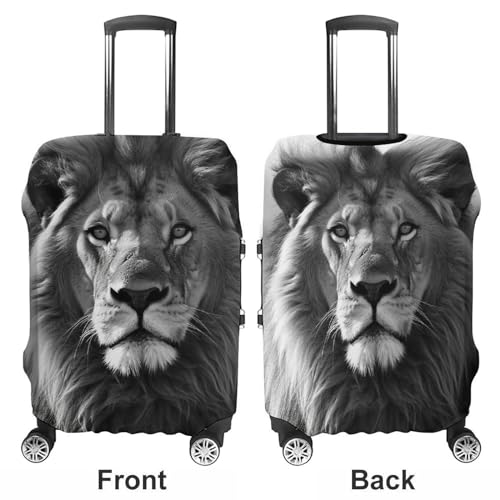 African Lion Luggage Covers Tsa Approved Suitcase Cover Elastic Washable Luggage Sleeve Carry on Cover Protector Anti-Scratch Suitcase Protector Fits 19-30 Inch Case(S)3