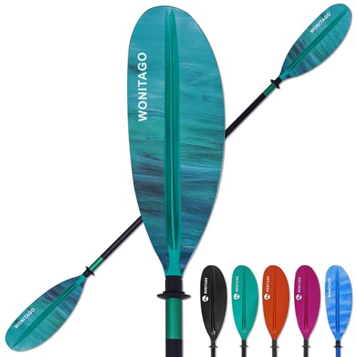 WONITAGO Kayak Paddles Aluminum Shaft and Reinforced PP