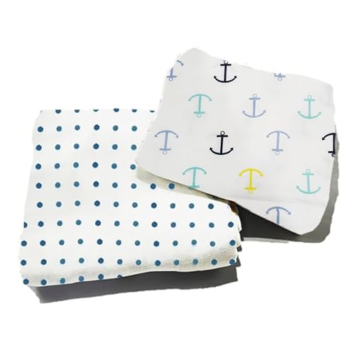Image of Organic Cotton Muslin Pack of 2 Baby Bath Towel 120 cm X 120 cm Monkey Dot
