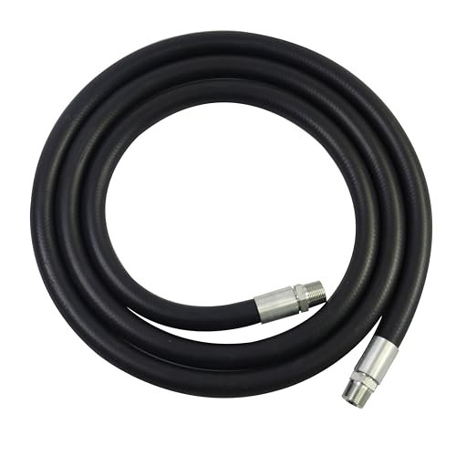 Image of 1 Inch x 13 Foot Fuel Transfer Hose with 1 inch Inch Dual NPT Threads Connecter male NPT fittings Compatible with All Electric Fuel Pumps for Dispensing Diesel Fuel,Gasoline,Kerosene Biodiesel