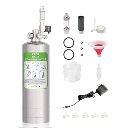 ZRDR 4L Co2 Generator System with Dual Gauge Display Pressure Gauge,DIY Co2 Generator System Kit, Automatic Pressure Relief Valve Bubble Counter for Plants Aquarium, Stable Output
