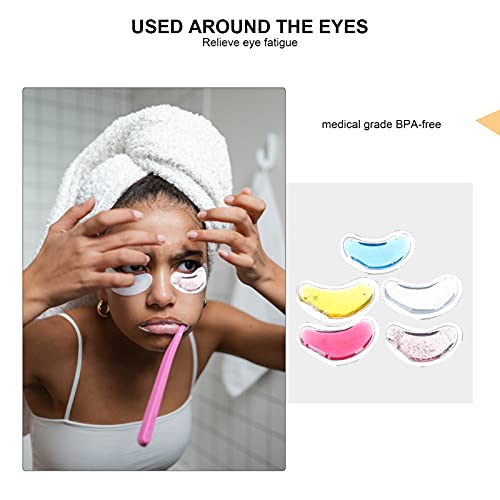 Minkissy 5Pcs Herbruikbare Eye Gel Ice Pack Voor Koeling Of Warming Ogen En Gezicht Eye Behandeling Verlichten… - Image 8