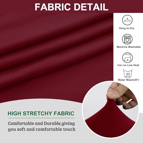 Stretch Wingback Chair and Ottoman Slipcover Set, 2-Piece Armchair and Rectangular Ottoman Covers, Brown Fabric Protector for Furniture