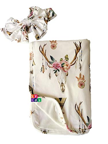 Image of Rosy Kids Ultra Soft Breathable Double Layer Baby Receiving Blanket, Swaddle Blanket for Baby Girl and Baby Boy, Color21JY02