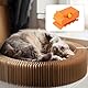 Lyreh Kartonschneider für Katzenkratzbretter, 3D-Gedruckte Kätzchenförmiges Manuell Katzenkratzbretter Kartonschneidewerkzeug mit Klinge Haustier Zubehör(Orange)