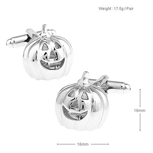 Mancuernillas Hombre Calabaza Plateadas KnBoB miniatura 5