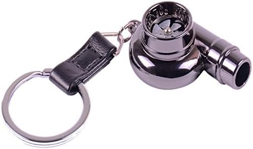 FUBARBAR Fashion Auto Part Model Turbocharger Compressor Car Fans Favorite Turbine Keychain Key Chain Ring Keyfob Sleeve Bearing Key Chain (Black)