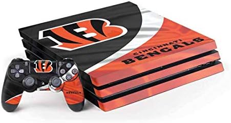 Skinit Decal Gaming Skin Compatible with PS4 Pro Console and Controller Bundle - Officially Licensed NFL Cincinnati Bengals Design