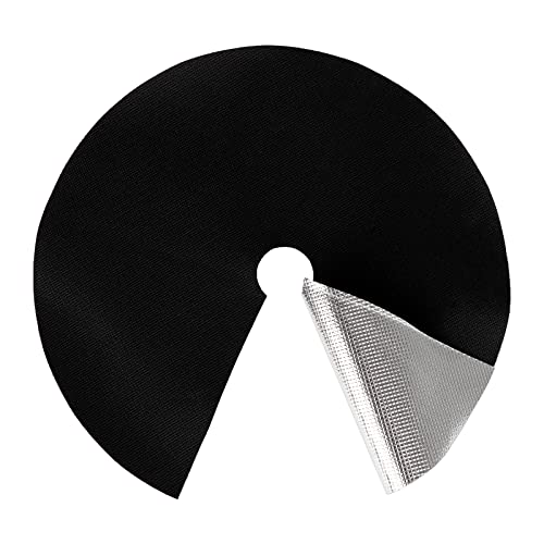 WIVAYE 6 alfombrillas de protección para árboles,82cm tela de paisaje de barrera de malas hierbas,protector de árbol de anillo de mantillo no tejido,tapete de control de malezas redondas plateada