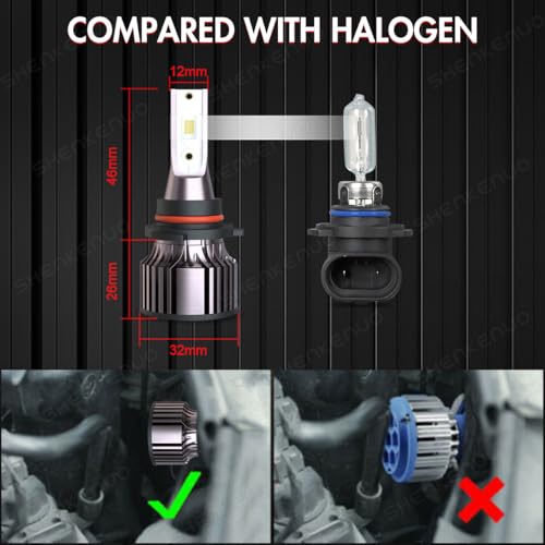 HOEDUI Fits For 2003-2005 Toyota 4Runner Bulbs, 9005 High Beam 9006 Low Beam 9006 Fog Lights Bulbs Combo Pack, 6000K Cool White, Plug-and-Play, 500% Super Bright Led Bulbs, Pack of 6 by HOEDUI - Image 6