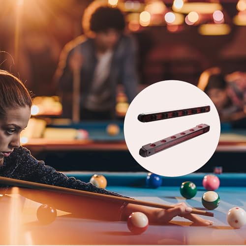 Porte-queue de billard mural robuste structure en bois solide 6 emplacements couleur rouge - 4