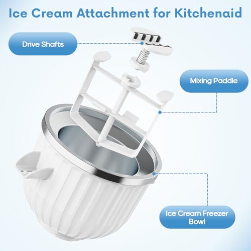 image for COFUN Ice Cream Maker Attachment for KitchenAid Stand Mixers | 2 Quart