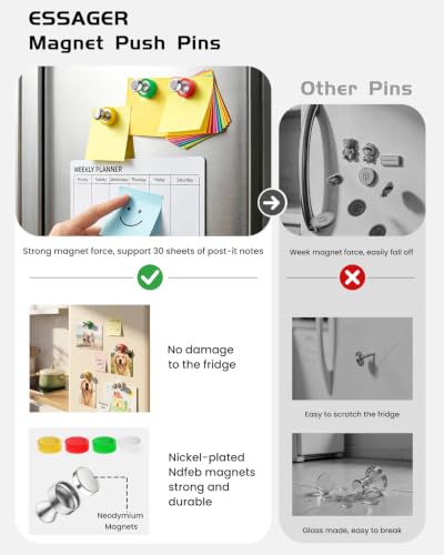 20Pcs Fridge Magnets,Strong Whiteboard Magnets - image 3