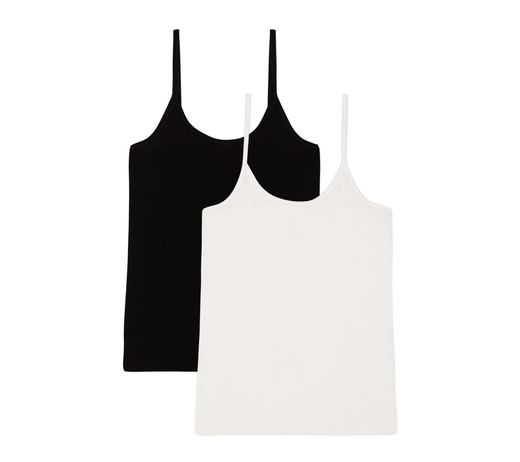 Petit Bateau Women's Iconic Thin Cotton Strappy TOP Two Solid Colors Sizes XXS-L