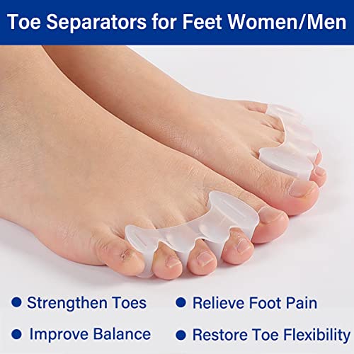 Toe Separators, Toe Spacers For Feet Women/Men - Bunion Corrector For Women, Toe Corrector For Toes, Bunions, Hammertoes, Hallux Valgus #TOP5