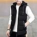 DGHM-JLMY Men's Fashion Color Block Hooded Vests Casual Zip Sleeveless Outerwear Thicken Winter Puffer Jacket Vest With Hood (X-Large,Black 6)