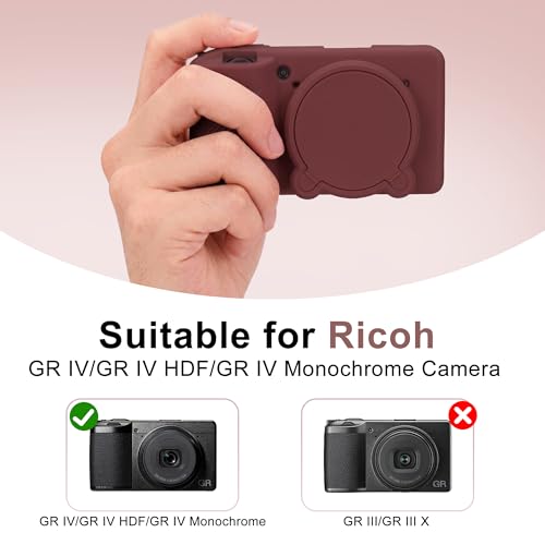 Funda de silicona para cámara Ricoh GR IV, marrón miniatura 2