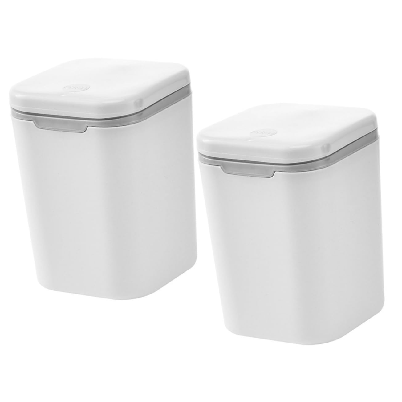 MAGICLULU Elegant Desk Top Trash Cans 2pcs Mini Office Garbage Can Lid Creative Decorative Bin for Home