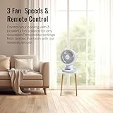 PureMate 8-Inch Air Circulator Fan with Oscillation, 3 Speeds Setting and Timer, LED Display & Remote Control, Perfect for Desks, Bedrooms & Offices - Image 7