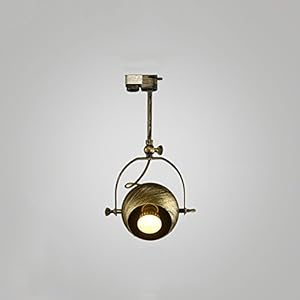 Rétro industriel plafonnier lumière mur lampe vêtements magasin rail rails lampes bar LED spots fond mur affichage Shot lumière LED Outfit long Rod plafond spots E27 (Color : Bronze-Single head)