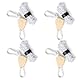 4 Stück Verstellbarer Seil Ratsche, Abspannseile mit Seilspanner, Alluring Ratchet Hanger, Reflektierend Leichte Abspannleine Zeltschnur mit Haken für Campingzelte, Markisen (Weiß, 4mm*2M)