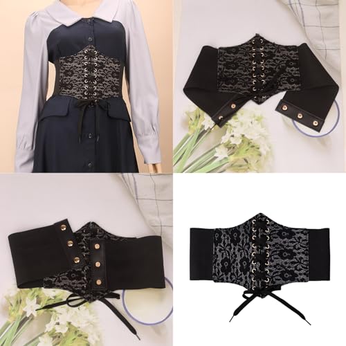 Western Styles Black Corset Leather Belt Women Gothicism Styles Waistband For Women Fashion Accessory2